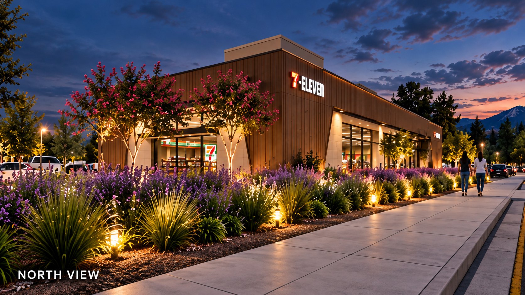 Campus Oaks: north view, enhanced architectural rendering