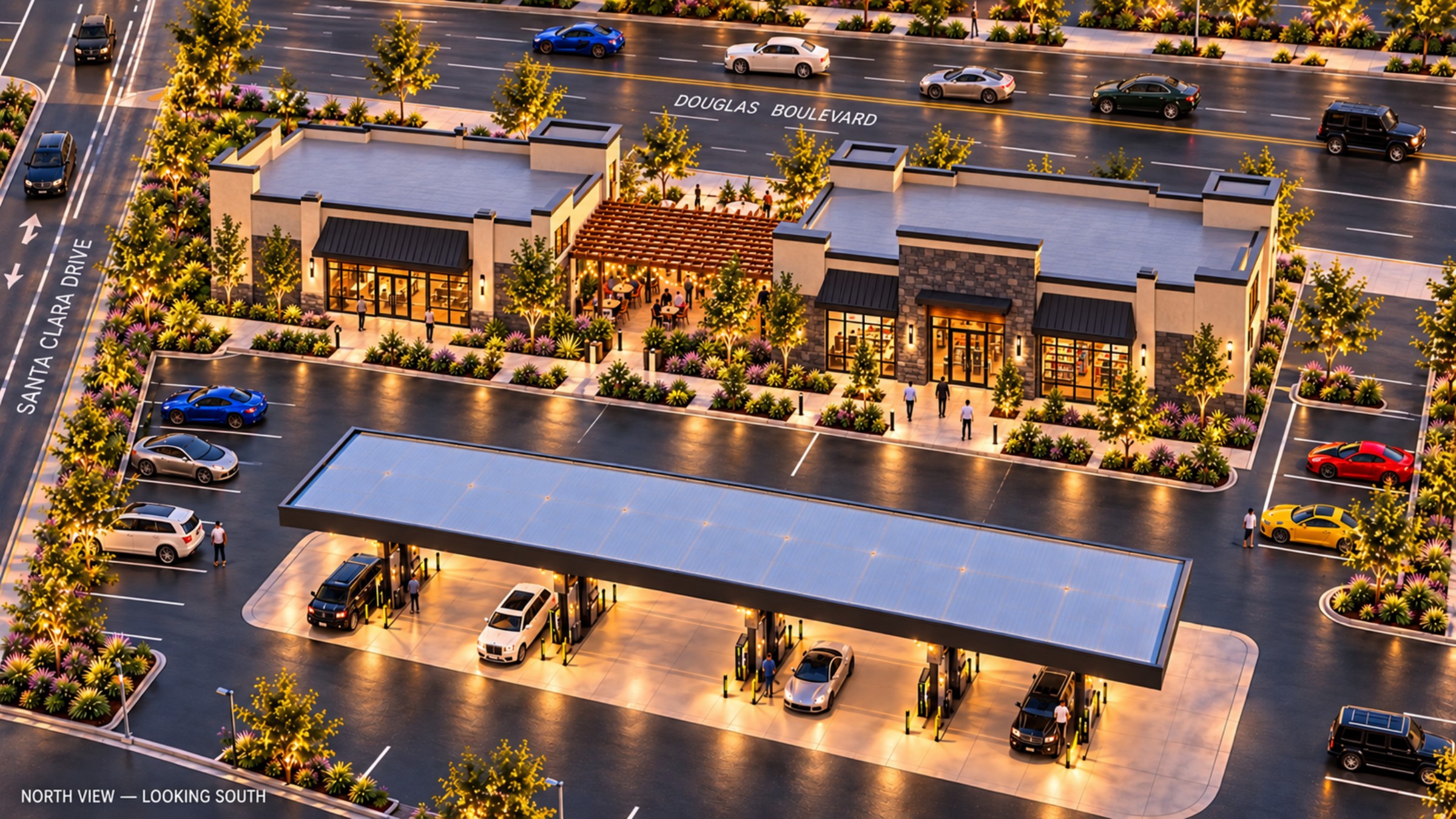 Douglas: north view, architectural rendering