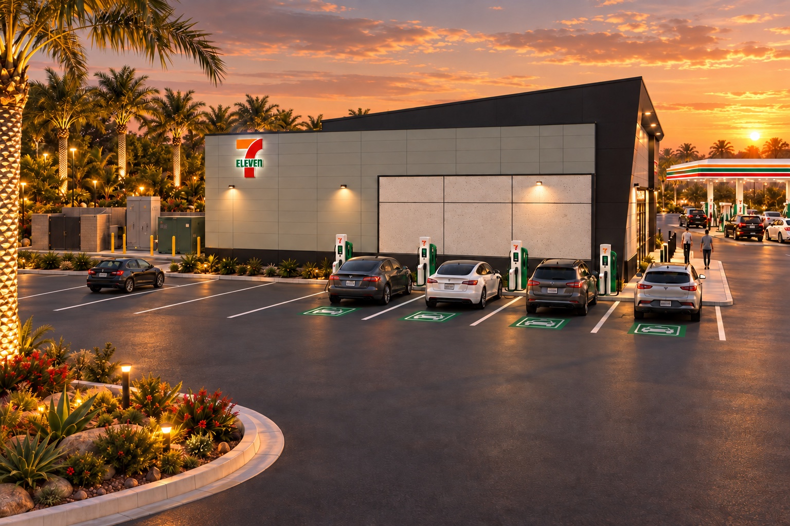 Yuba City 7-Eleven: east elevation, architectural rendering