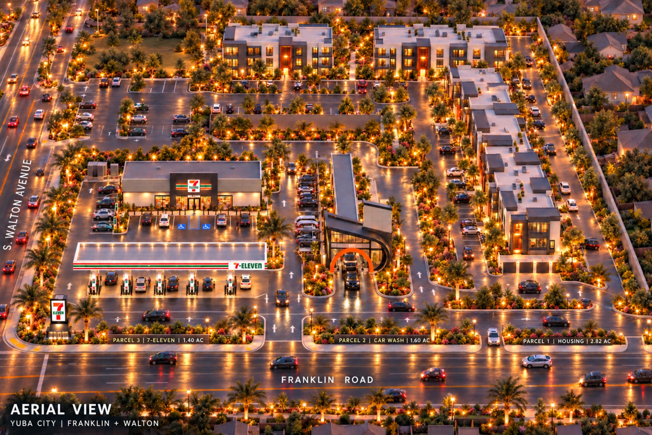 Yuba City entire development: aerial view